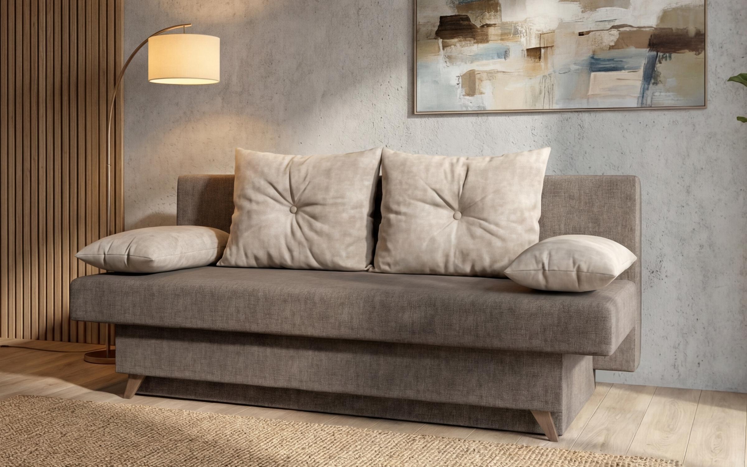 Extendable sofa Victorio, dark beige + beige  3
